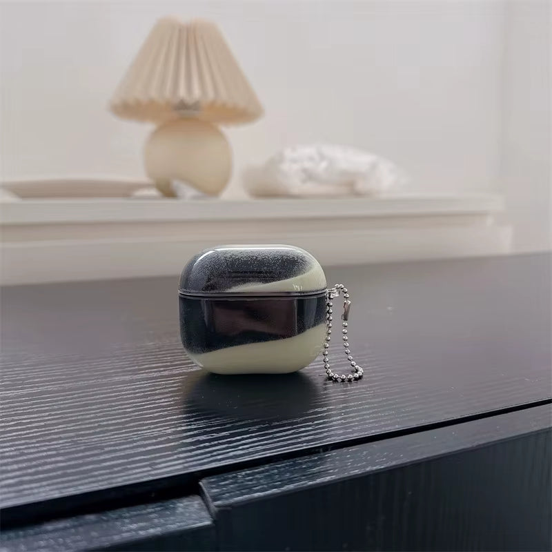 Luminous Glitter Quicksand Earphone Case for Airpods Pro Airpod 4 3 2 Cover Headphone Gloss Moving Sand Hard Protective Bag 2025