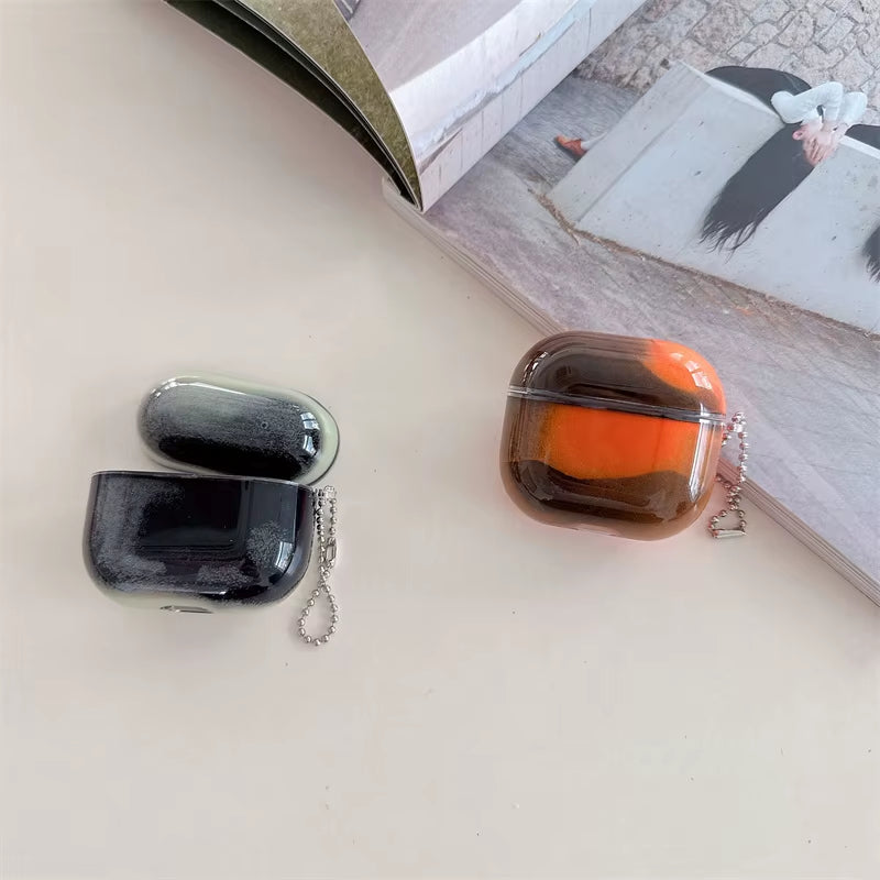 Luminous Glitter Quicksand Earphone Case for Airpods Pro Airpod 4 3 2 Cover Headphone Gloss Moving Sand Hard Protective Bag 2025