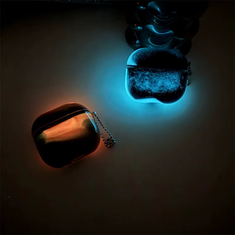 Luminous Glitter Quicksand Earphone Case for Airpods Pro Airpod 4 3 2 Cover Headphone Gloss Moving Sand Hard Protective Bag 2025